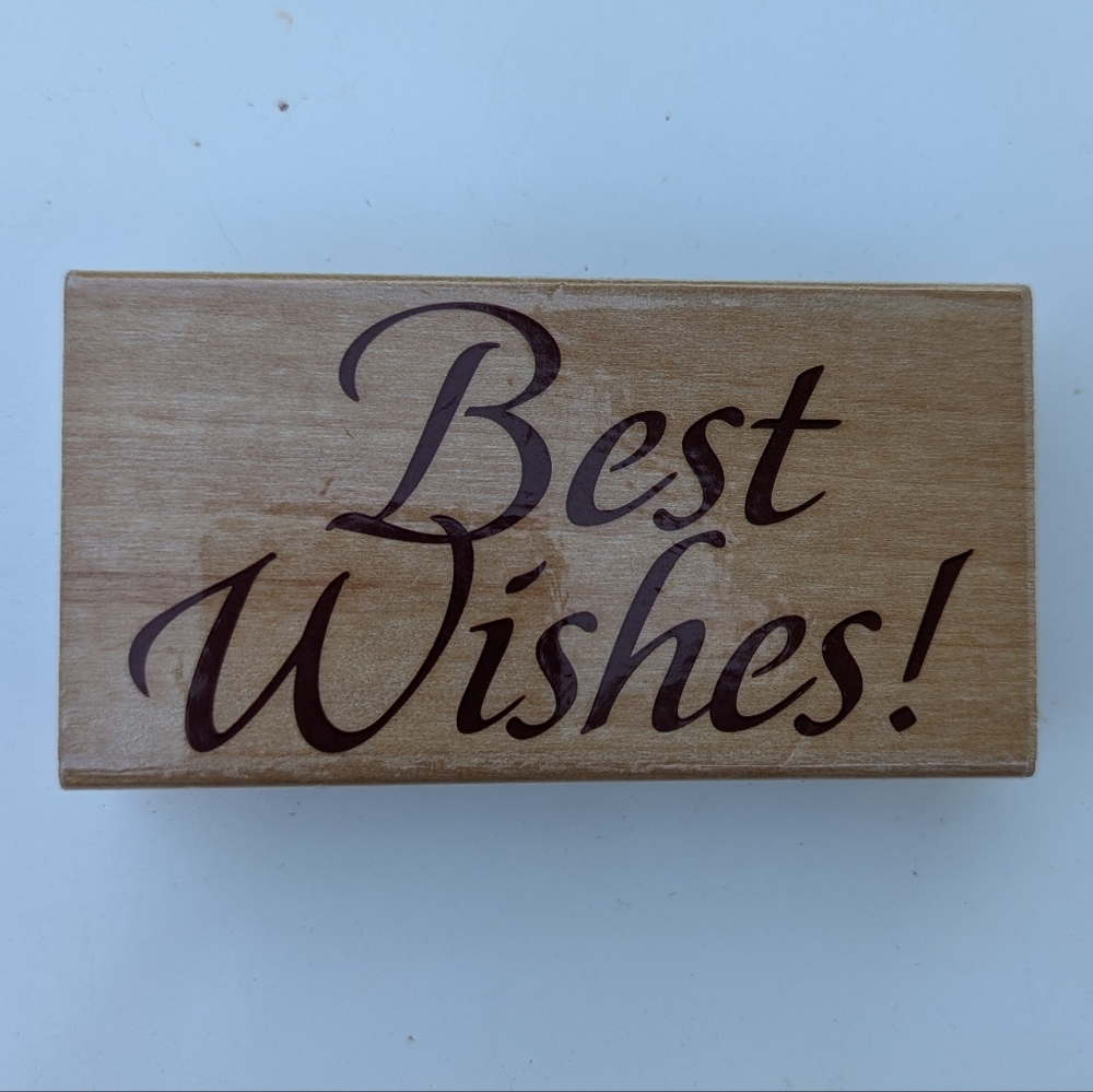 Best Wishes Rubber Stamp